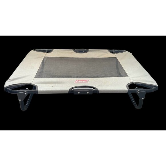 Coleman Elevated Pet Cot Bed Gray Mesh Medium Dog Outdoor Camping Portable - Picture 1 of 5